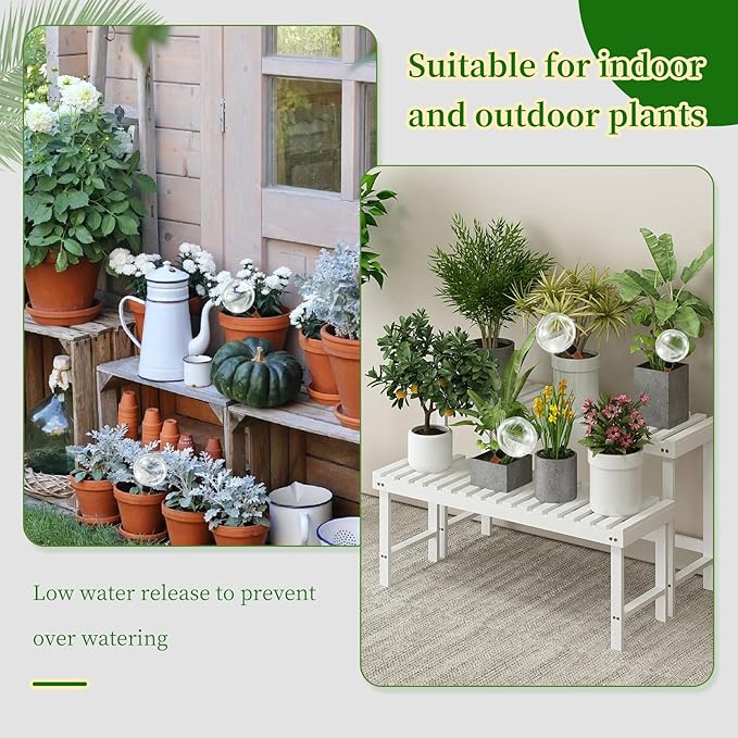 9 Pcs Self Watering Globes for Indoor Plants Automatic Watering Planter Insert 17.5 oz Watering Bulbs with Slow Release Control Water Dripper for Plants