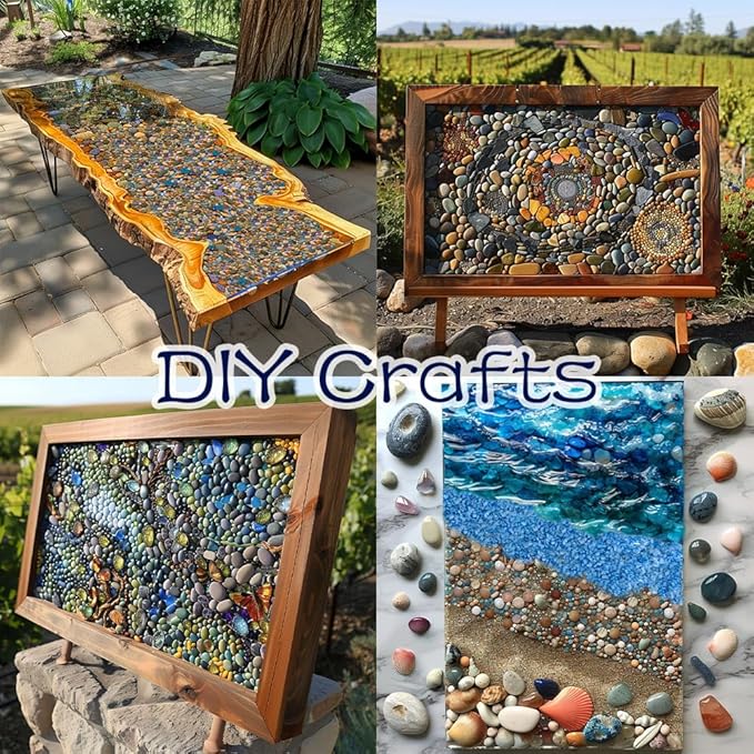 HappyFiller Colored Gravel,Indoor Plants Succulent Cactus Topper Dressing Pebbles,Polished Mini Stones 3-5mm for Aquarium Fish Tank,Fairy Garden Terrarium Decor,Vase Filler,Resin Arts Crafts,0.88 LB