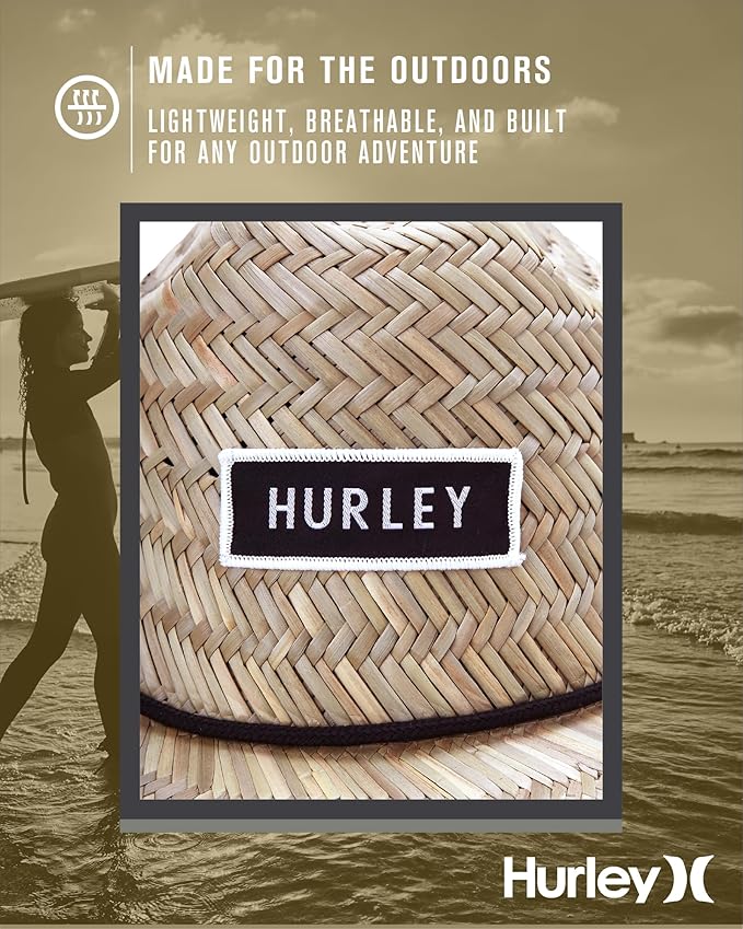 Hurley Men's Straw Hat - Bayside Lifeguard Straw Sun Hat