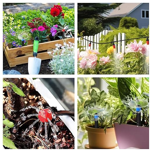 240FT Drip Irrigation System, Automatic Drip Irrigation Kit with 1/2 inch Hose 1/4 inch Distribution Tubing and Accessories for Greenhouse, Yard, Lawn, Plant