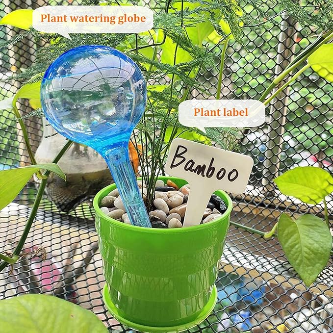 MOONSOUND Plant Self-Watering Bulbs, 10pcs Self Watering Planter Insert, Flower Automatic Watering Drip Irrigation Device, Indoor Outdoor Garden Self Waterer for Plant