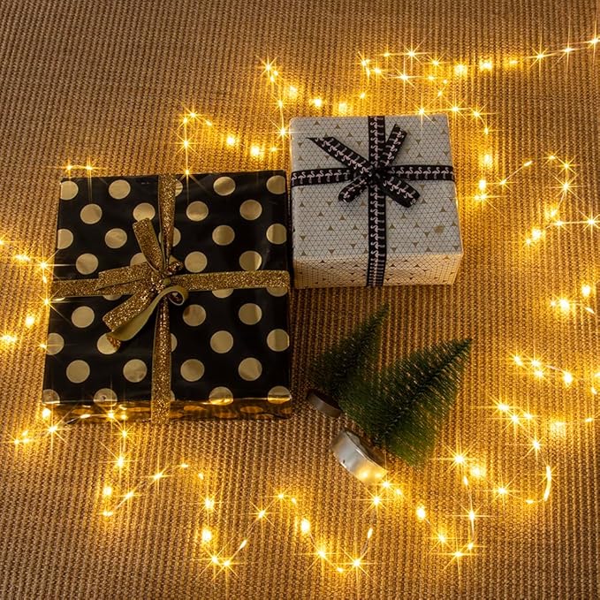 Fairy Lights Plug in,100FT 600 LEDs Waterproof String Lights,Twinkle Light with Remote for Outdoor Indoor Christmas Wedding Birthday Garden Party Decorations,2 Inch Space,Warm White