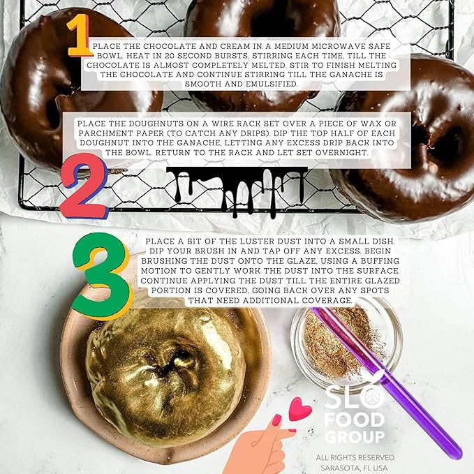 Slofoodgroup Rose Gold Luster Dust| Rose Gold Colored Edible Glitter, 5 Gram Bottle