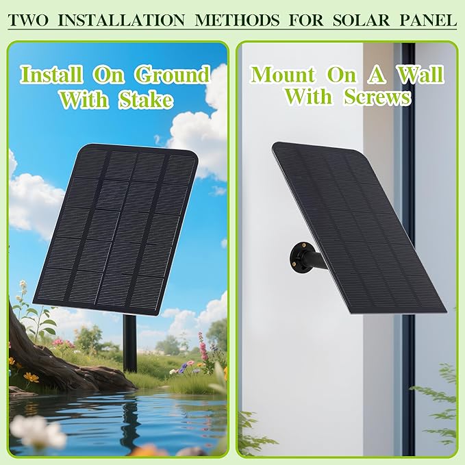 Solar Water Fountain for Bird Bath Solar Water Pump with Seperated Solar Panel 2.5w 5v Solar Powered Water Fountain for Small Pond Garden Water Feature Decoration