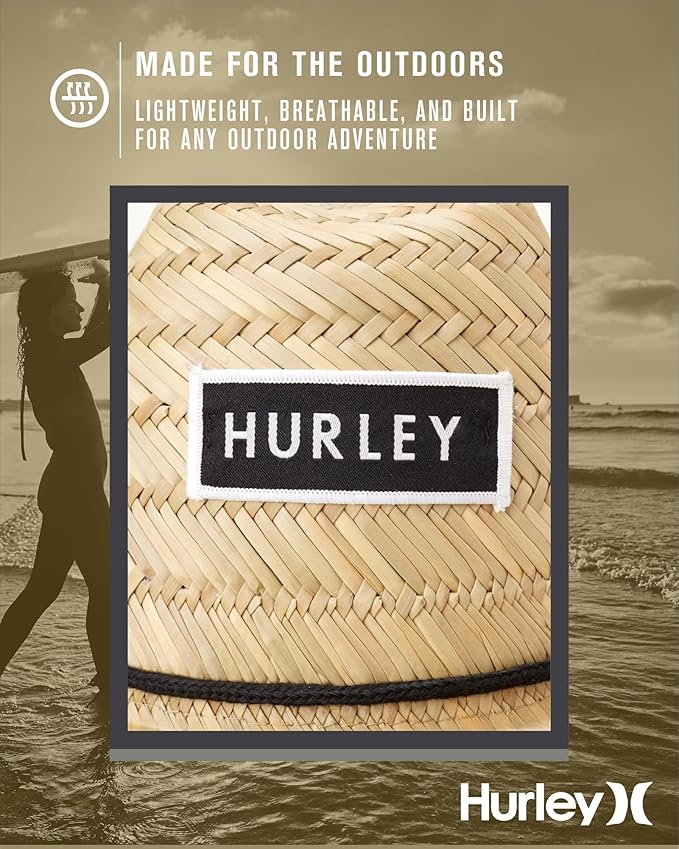 Hurley Men's Straw Hat - Bayside Lifeguard Straw Sun Hat