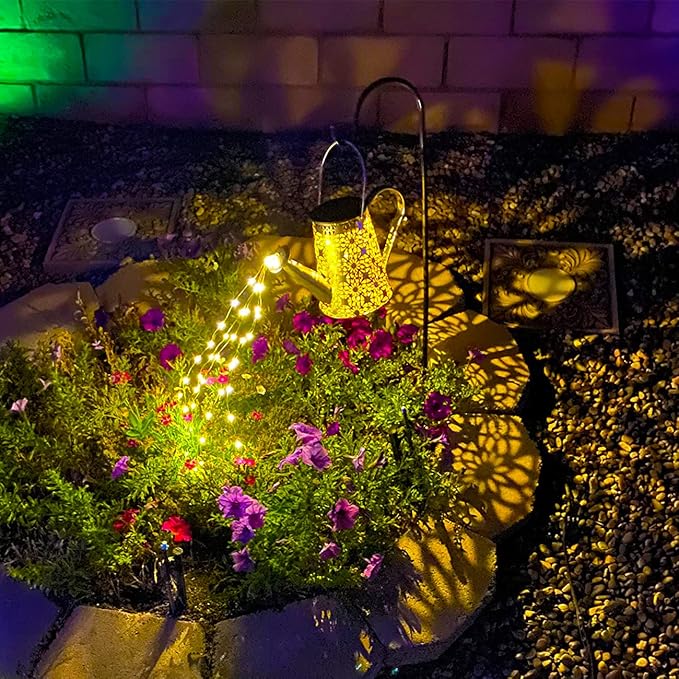 VOOKRY Solar Watering Can Lights, 2 Pack Large Hanging Solar Lights Outdoor Waterproof Garden Decor Outside for Patio Yard Porch Lawn Landscape Gardening Gifts for Mom Women Grandma Birthday