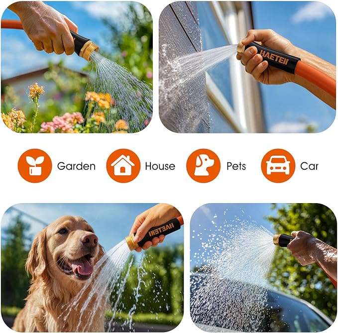 Garden Hose 5ft 5/8", Water Hose Heavy Duty, Flexible, Male to Female Fittings, Burst 700 PSI, Lightweight Hybrid Hose with Swivel Handle (5 FT)