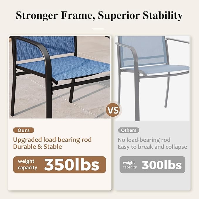 HERA'S HOUSE 9 Pieces Outdoor Table and Chairs Set, 8 x Patio Chairs and 1 x Extendable Metal Dining Table for Lawn Garden Backyard Deck