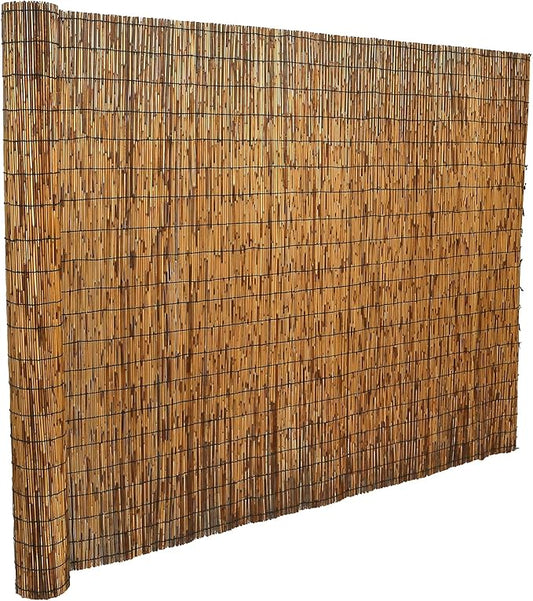Natural Reed Fencing, Eco-Friendly Reed Fence, 5 feet High x 13.1 feet Long, Reed Screen for Backyard Patio Garden and More,Brown…
