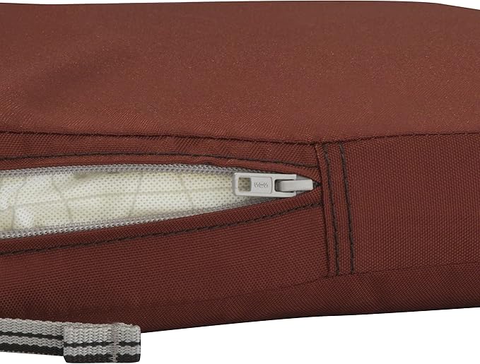 Classic Accessories Ravenna Water-Resistant Patio Chair Seat Cushion, 18 x 18 x 2 Inch, Spice, Patio Furniture Cushions