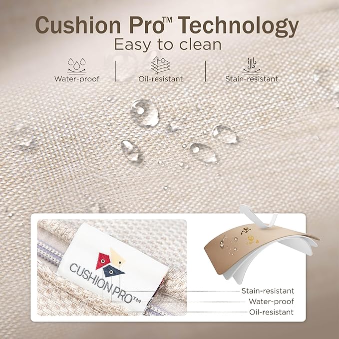 Patio Furniture Set with 56" Fire Pit Table, Premium Outdoor Wicker Metal Frame Furniture with Upgraded Waterproof Thick Cushions for Porch, Poolside, Deck, and Yard （4 Pieces,Beige）