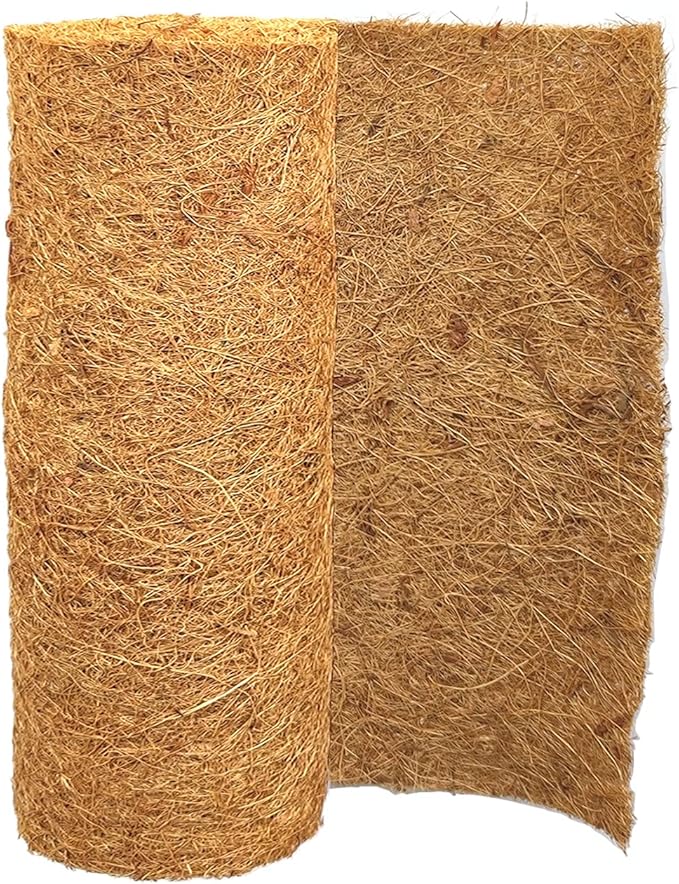 12x40 inch Natural Coco Liner Roll Coconut Coir Liner Sheets Coco Mat for Planter Window Box Flower Basket Garden Decoration Animal Pet Pad