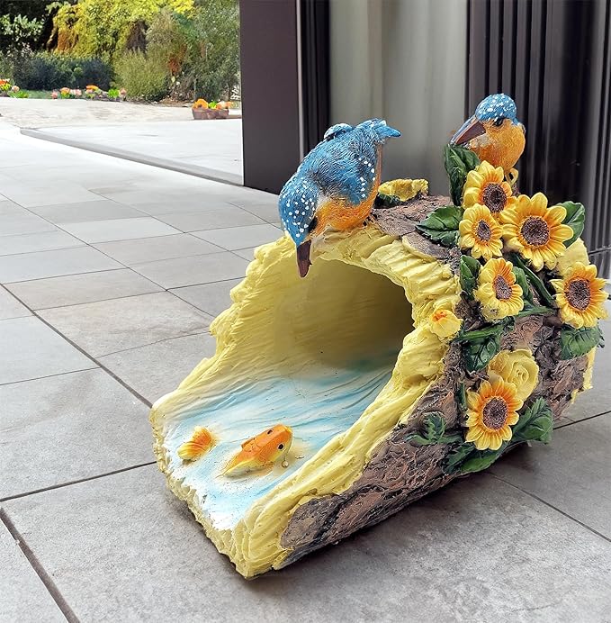 Hummingbird Gutter Extender Diverter, Decorative Downspout Extensions, Splash Block, Eco-Friendly Resin, 3"x4" Downspouts, Unique Garden Statue Ornament, Ideal Outdoor Decor Gift