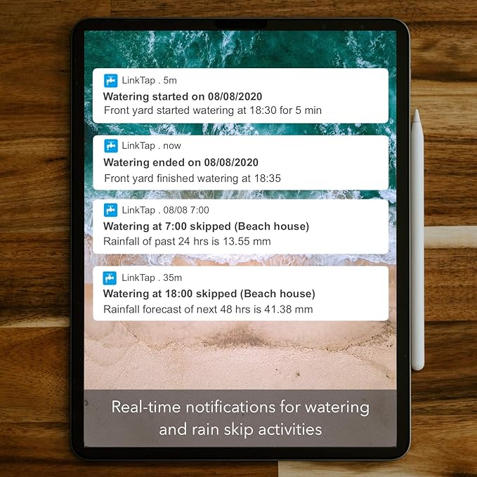 LinkTap G1S Wireless Water Timer & Gateway - Smart Sprinkler Timer with App, Remote Irrigation for Garden, Weather Aware, Greater Range than WiFi, Manual Control & Digital Lockout, 2 Year Battery Life