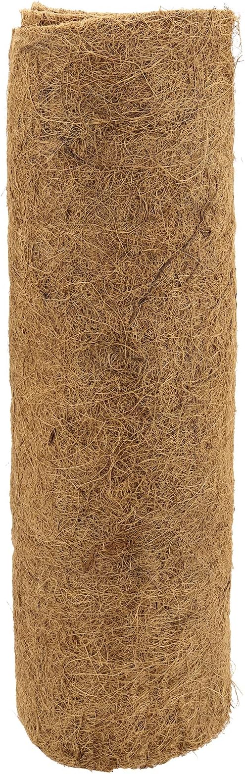 MOUYAT 24 x 79 Inch Large Coco Fiber Roll, Wall Basket Planter Liner Coconut Fiber Mat Coir Liner Sheet for Hanging Baskets, Flowerpot, Garden Decor, Brown