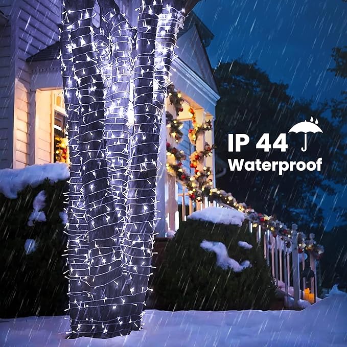 Color Changing Christmas Lights, 175ft 500 LED White & Multicolor Christmas String Lights with Remote, 11 Modes Christmas Twinkle Lights Waterproof for Christmas Party, Garden, Xmas Tree Decorations