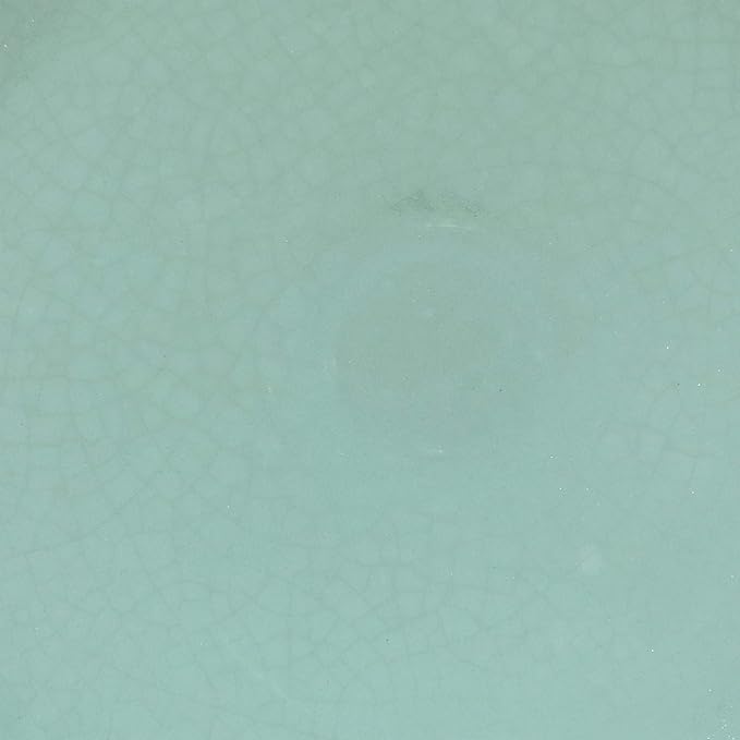 Sunnydaze 21" H Ceramic Bird Bath for Outside - Hand-Painted Outdoor Bird Bath Bowl, UV/Frost-Resistant Finish - Seafoam - Cut Out Pedestal