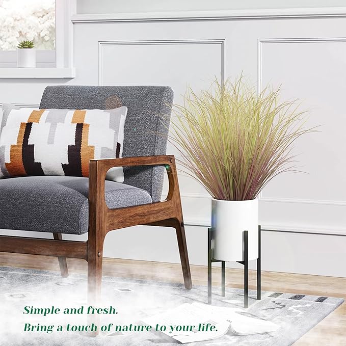 36Pcs Artificial Grass Plants, Faux Shrubs Wheat Grass, Artificial Tall Grass Fake Plants for Outdoor Decor,Artificial Greenery Stems Weed for Room Indoor Home Decor（Light Purple）