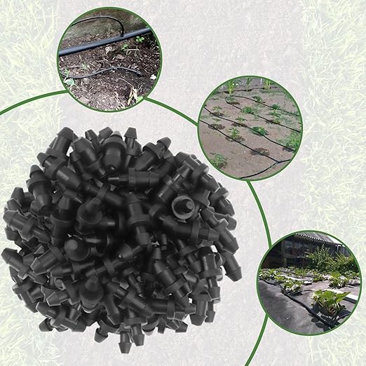 50PCS Drip Line Plugs Drip Irrigation 1/4" Barbed Tubing End Plugs, Tubing End Cap Irrigation Stopper Goof-Hole Plugs Drip for Sprinkler Systems 1/4 Drip Irrigation Fittings Plugs Connectors