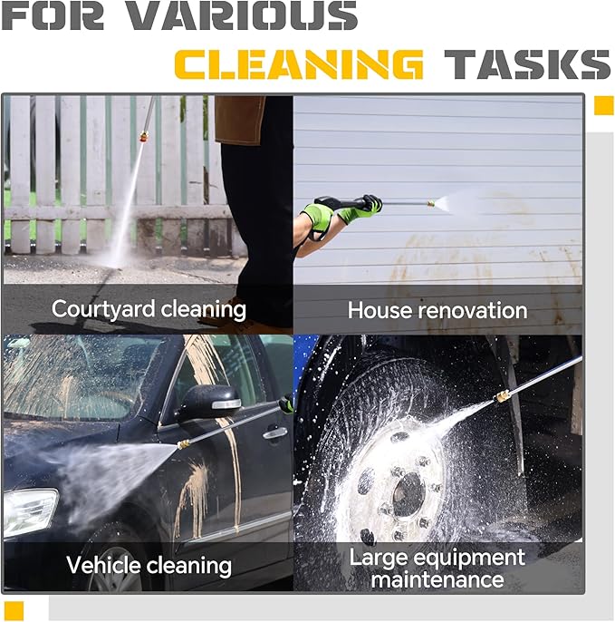 Gas Pressure Washer 3500 PSI 2.3 GPM, Power Washer with 209CC Engine, 25FT Hose, 4 Nozzles, High Pressure Cleaner for Cars, Driveways, Patios, Fences, Home Outdoor Cleaning