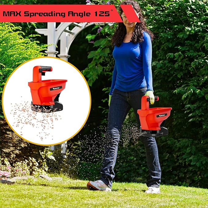 Rozlchar Power Spreader Compatible for Milwaukee 18V Battery, Seed Spreader for Year-Round, Covers Up to 5,000 sq. ft.(Tool Only, No Battery)