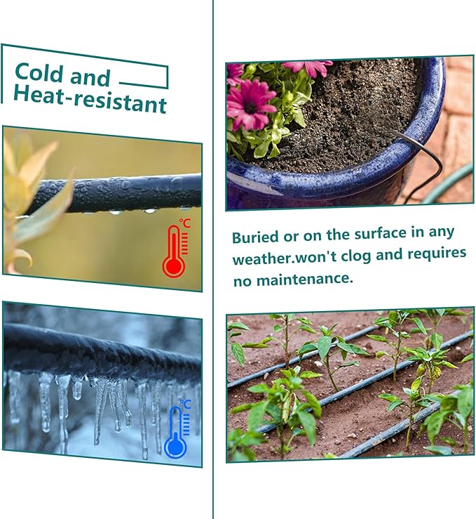 1/4 inch Blank Distribution Tubing Drip Irrigation Hose,100ft Soft Watering Tube for Small Lawn Garden Irrigation System