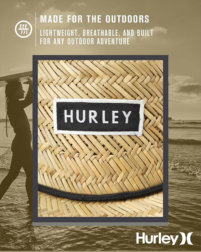 Hurley Men's Straw Hat - Bayside Lifeguard Straw Sun Hat
