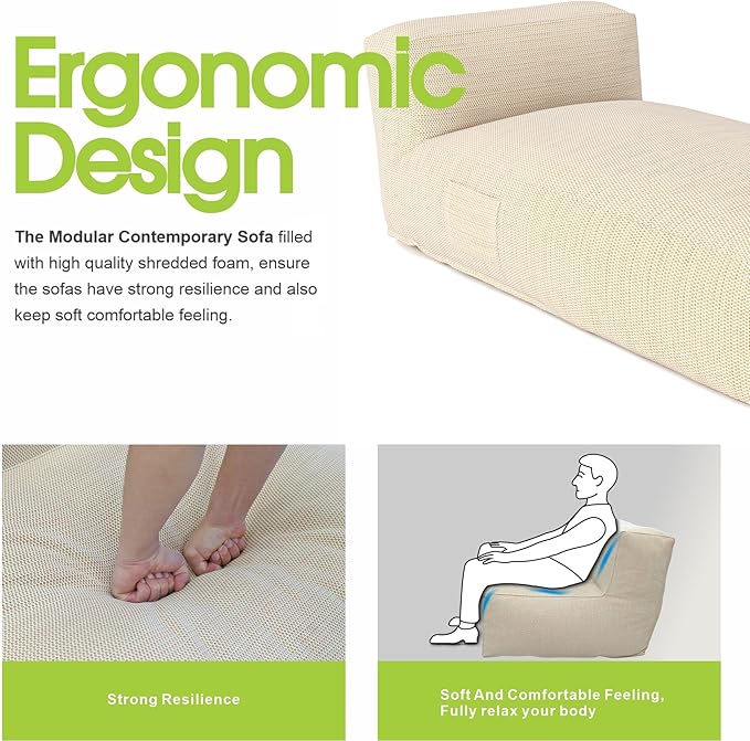 Outdoor Bean Bag Lounger Chair, Big Comfy Outdoor Daybed for Sunbathing and Tanning - Water-Resistant Patio Chaise and Pool Sun Lounger Furniture for Beach Deck (Spice Tan)