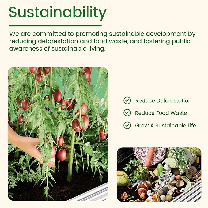 2 Pack Galvanized Raised Garden Bed Outdoor, Metal Garden Bed for Vegetables, Above Ground Garden Box for Flower, Steel Raised Beds for Gardening - 50"x20"