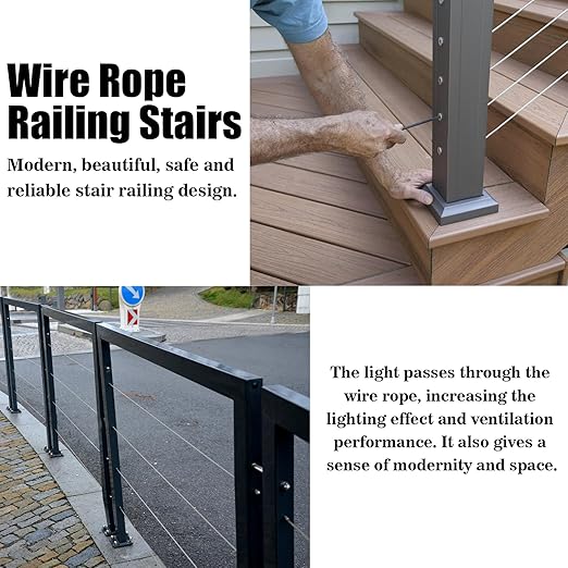 Metal Wire 1/8 inch Carbon Steel Galvanized Cable 50FT Length Aircraft Cable 7x7 Strand Core Picture Hanging Wire with 10 Pcs Thimbles and 20 Pcs Aluminum Sleeves