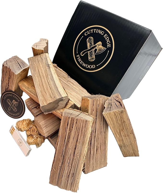 Cutting Edge Firewood Pizza Oven Wood - 8-Inch Splits - Ultra Kiln-Dried Premium Oak Cooking Logs - 10 lb Box for Alfa One, Gozney Dome, Solo Stove and More