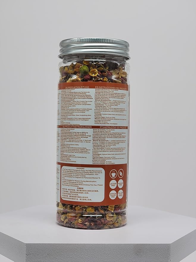 Plant Gift Albizia Flower Julibrissin Blooming Tea, HE HUAN HUA Loose Leaf Chinese Health Tea 80g / 2.82oz