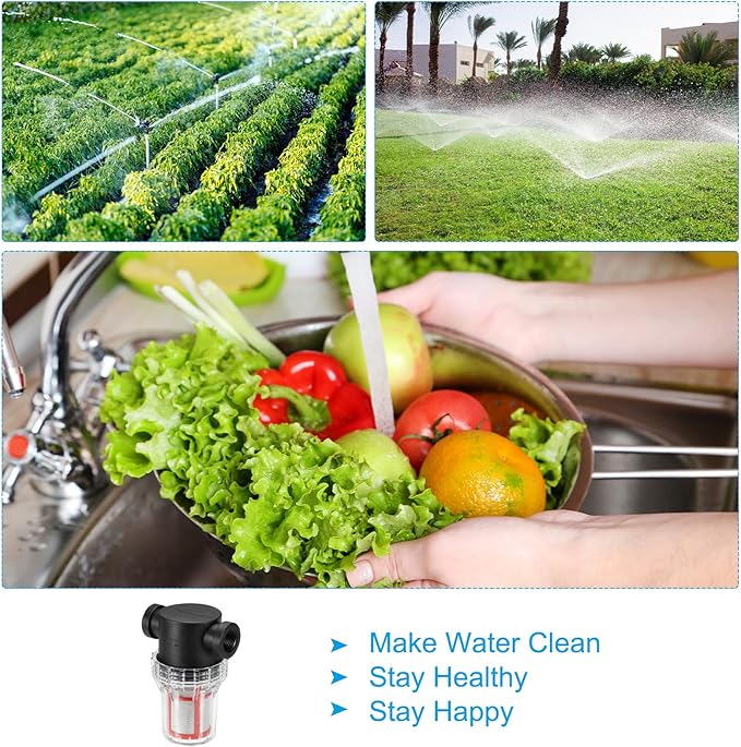 PATIKIL 1/2 Inch Water Pump Strainer Filter, Pipe Water Pump Strainer with 200 Mesh Stainless Steel Filter Screen for Irrigation Garden
