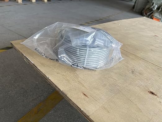 3/16" Wire Rope, 304 Stainless Steel Turnbuckle Wire Tensioner Kit, 100 Ft PVC Coated Steel Cable w/ 7×7 Strand Core for Decking Stair Railing, Shade Sail, String Light Hanging, Clothes Line