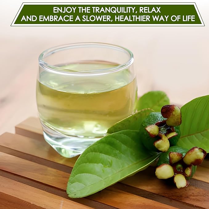 NHAT ANH FARM - Premium Guava Tea Bags - Dried Guava Leaves 40 Tea Bags, 2.5g/bag) - 100% Natural And Pure, Sugar/Caffeine/Gluten Free. Good For Your Health
