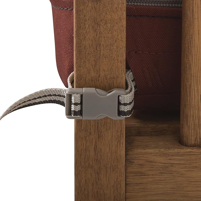 Classic Accessories Ravenna Water-Resistant 25 x 25 x 5 Inch Square Patio Seat Cushion Slip Cover & Foam, Spice, Lounge Chair Cushion