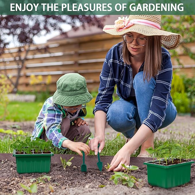 Self-Watering Seed Starter Tray - Kit with Grow Light and Humidity Dome, 6-Pack 72-Cell Plant Seedling Tray,Reusable Plastic Germination Trays for Indoor Gardening Seeds Growing Starting