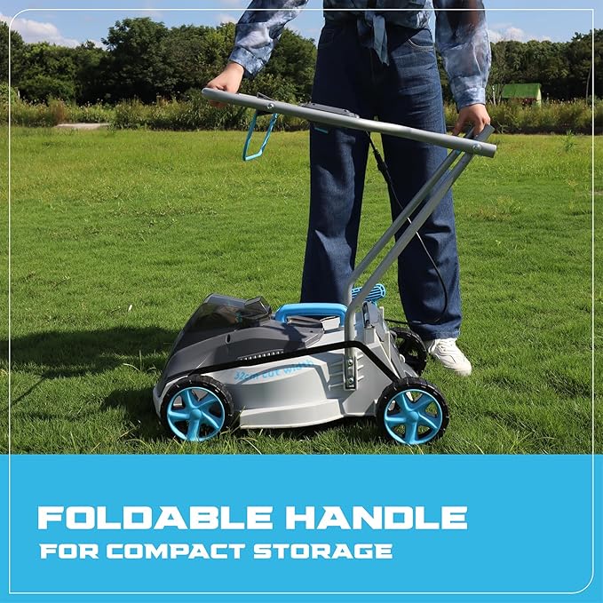 40V Cordless Lawn Mower with Brushless Motor - 13 Inch Lightweight 2-in-1 Push Mower, 5 Adjustable Cutting Heights, Low Noise & 40V Lithium-Ion Battery Included, Ideal for Small Yards