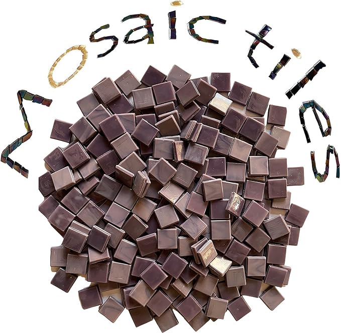 SMEIINIK 1.1lb Bulk Single Iridescent Color Mosaic Tiles for Crafts, Glass Mosaic Pieces for Mosaic Puzzles, Stained Glass Tiles for Mosaic DIY, Mosaic Making Supplies(AJ45-26)