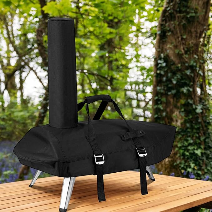 Onlyfire Chef Pizza Oven Cover for Ooni Karu 12, Outdoor Pizza Oven Protective Carry Cover, Heavy Duty Waterproof Weather Resistant Dust-Proof, Black