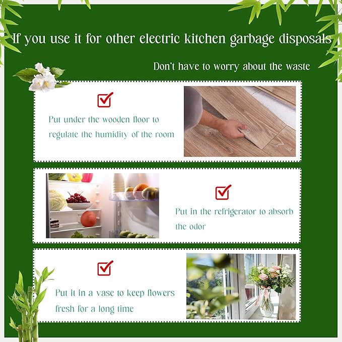 1.6 Pounds Activated Charcoal Filter Refill for FoodCycler Kitchen Waste Composters, Odor-Absorbing Replacement Carbon Compatible with Eco 5 FoodCycler Indoor Electric Composter(2PCS)