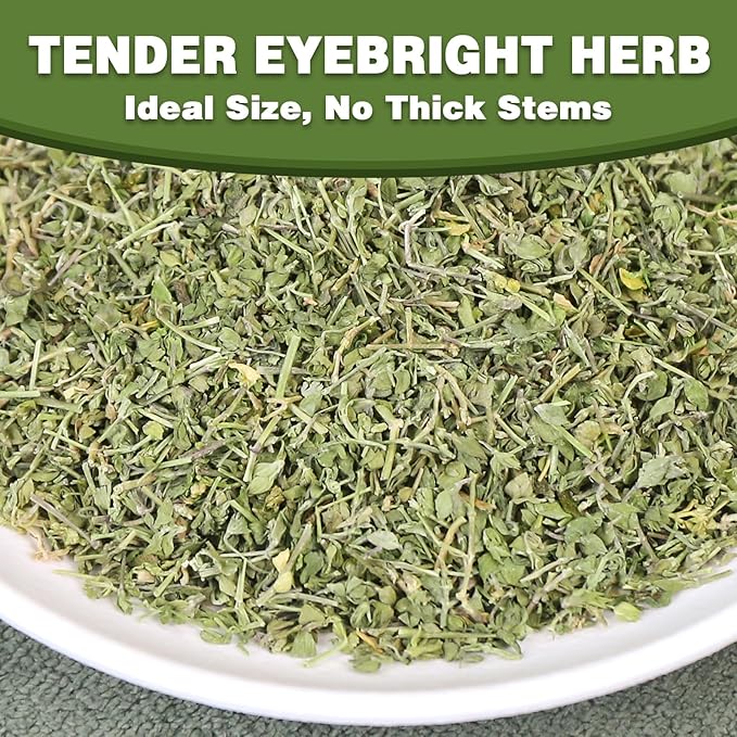 TEARELAE - Eyebright Herb - Pure Natural Eufrasia - Dried Euphrasia Officinalis Herbal Tea - Cut & Sifted - Loose Leaf - Caffeine-Free - Rich in Antioxidants - 2oz/57g