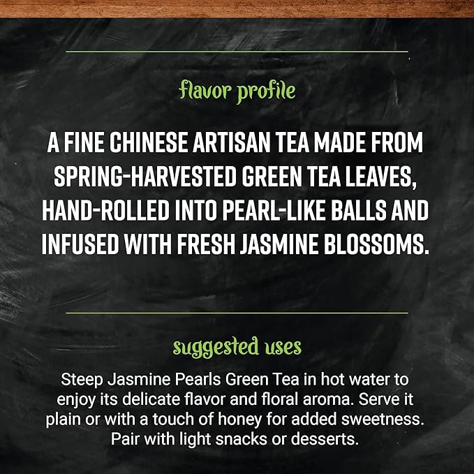 Frontier Bulk Jasmine Pearls Green Tea, Organic, 16 Ounce