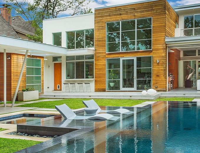 Ledge Lounger - Signature Chaise - Inside Pool & Sun Shelf Lounge Chair - Designed for Shallow Shelves Up to 9” - Compatible with All Pool Types - Poolside & Sun Deck Tanning - Set of 2 - Granite Grey