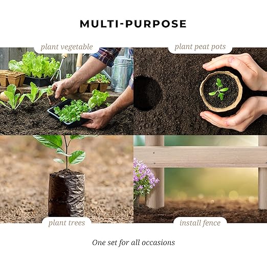 Auger Drill Bit for Planting 2x32'' - with Extension - Spiral Hole Planter for Bulbs, Fence Posts, and Umbrella Holes - 3/8'' Hex Drive Drill- Gardening Hole Digger Yard Tools