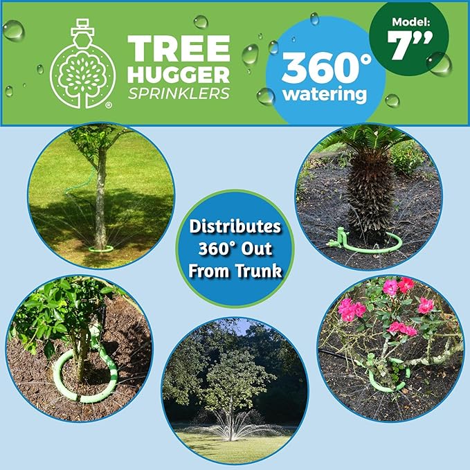 Tree Sprinkler with 360° Outward Direction | Water Sprinkler for Trees That Reaches The Nutrition Zone for Tree Root Watering (7")