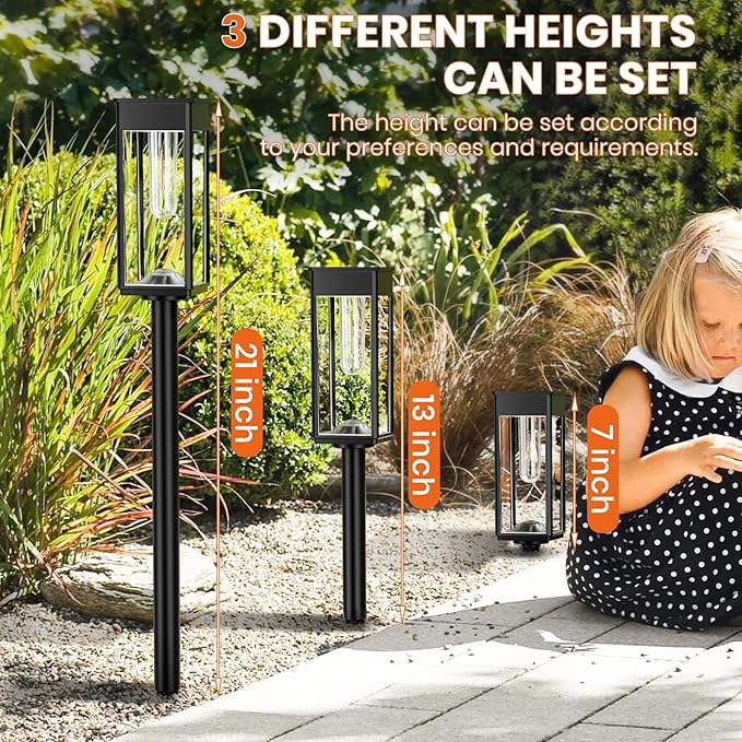 Solar Pathway Lights Outdoor,6 Pack Bright Solar Lights Outdoor,IP65 Waterproof Solar Garden Lights Solar Powered Landscape Lighting for Yard Patio Walkway Driveway Pathway (Cool White)