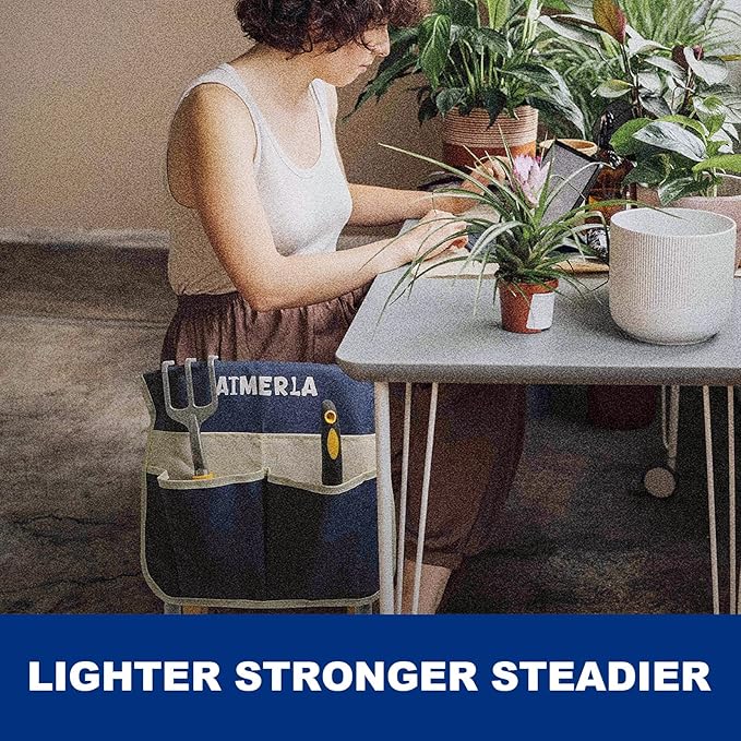 Foldable Garden Kneeler Seat Heavy Duty [Upgraded Widened Thick Kneeling Pad] Garden Stool with Large Garden Tool Bags with Pockets - Portable Garden Bench Gardening Gifts for Parents