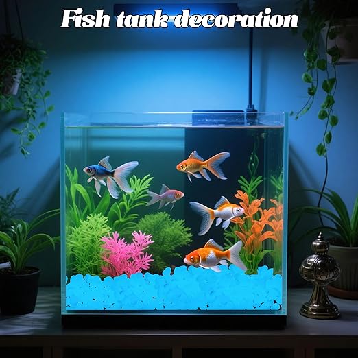 0.7LB 25-27mm White Glow in The Dark Stones Luminous Stones White Glow Stones for Yard Fish Tank Walkway Pathway Aquarium Garden Outdoor Decor