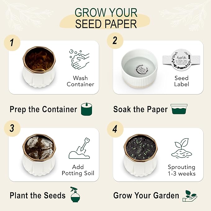 The Growing Candle, Wild Flower Scented, 9oz Ceramic Pot, Single Wick Aromatherapy Candles, 100% Soy for Women and Men, Astrid